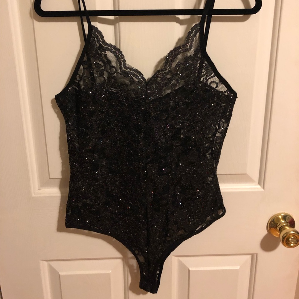 Black sparkly body suit !